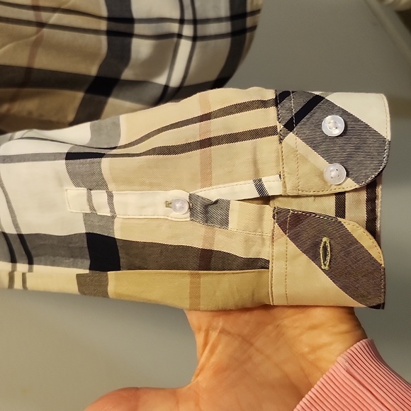 BARBOUR Plaid Cotton Top Shirt Size 10 - Picture 4 of 10